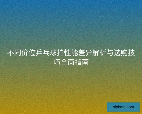 不同价位乒乓球拍性能差异解析与选购技巧全面指南 不同价位乒乓球拍性能差异解析与选购技巧全面指南